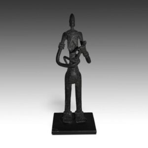 Dogon Bronze Maternity Figure, Based