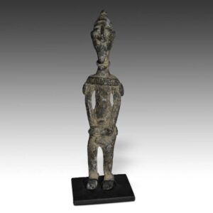 Dogon Bronze Standing Figure, Based