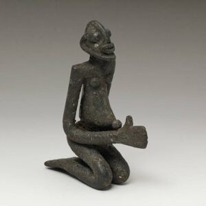 Dogon Bronze Kneeling Figure