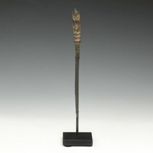 Dogon Hair Pick Depicting Frog, Based