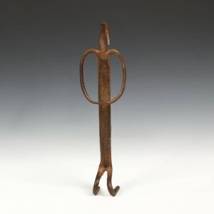Lobi Forged Iron Kneeling Figure, Based