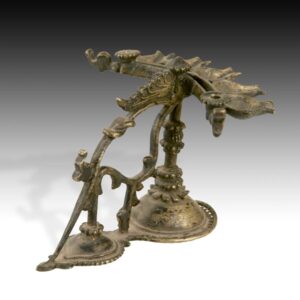 Indian Oil Lamp with Elephant Motif