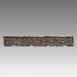 Chinese Door Lintel Depicting Animals & Foliage