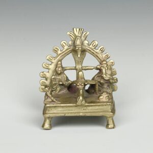 Indian Pilgrimage Figural Altar Group Depicting Shiva and Ganesh