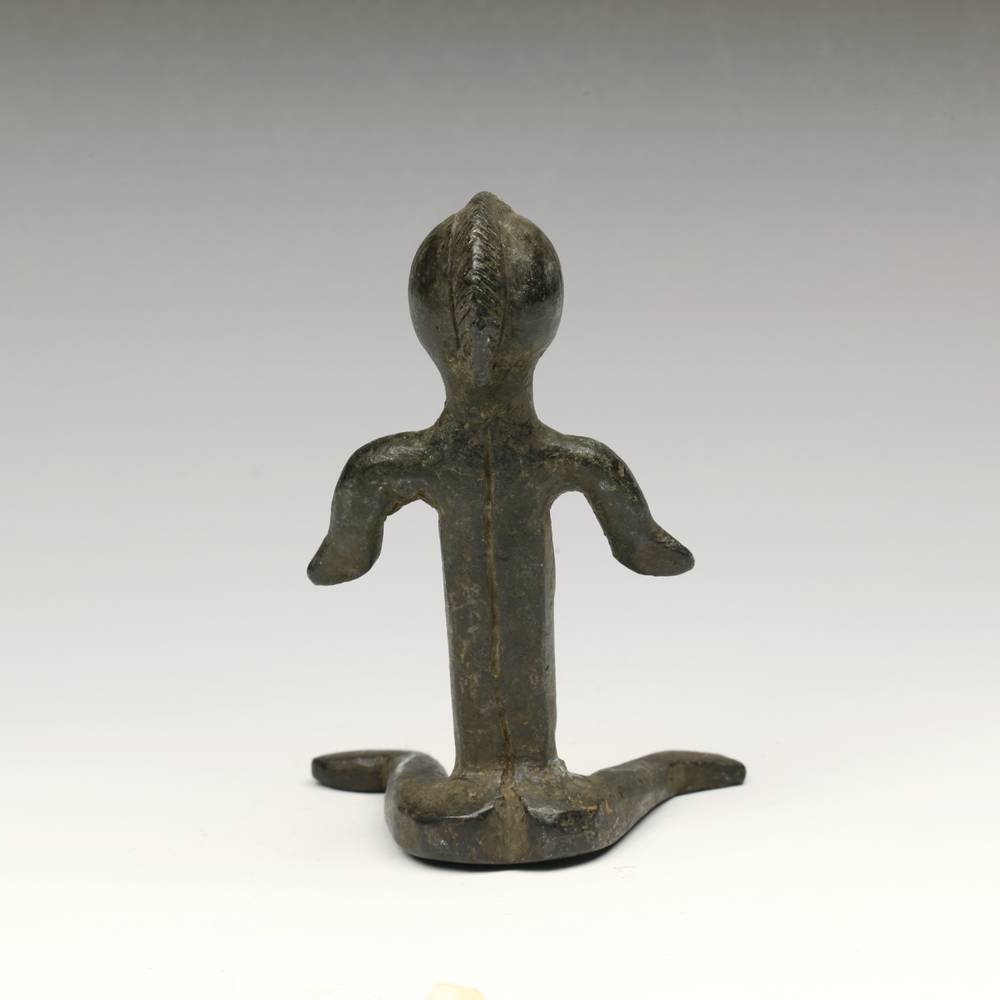 Senufo Iron Seated Figure - Image 3