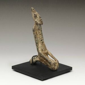 Dogon Bronze Kneeling Figure, Based