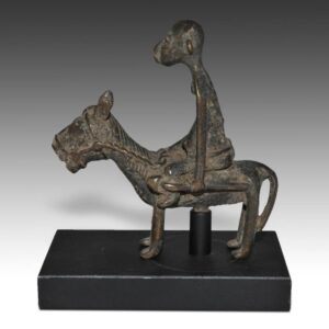 Dogon Iron Equestrian Figure, Based