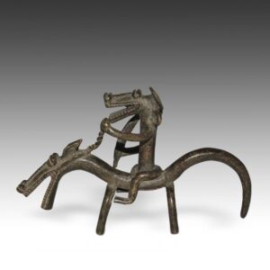 Dogon Bronze Equestrian Figure