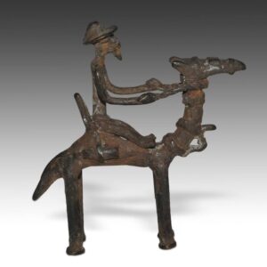 Dogon Bronze Equestrian Figure