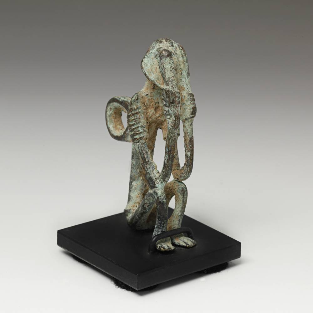Dogon Bronze Figure of a Monkey, Based - Image 3