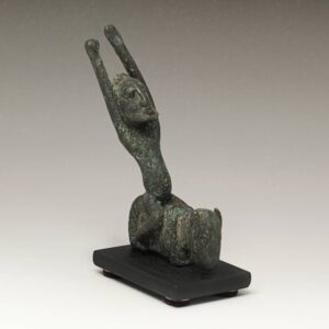 Dogon Bronze Equestrian Figure, Based