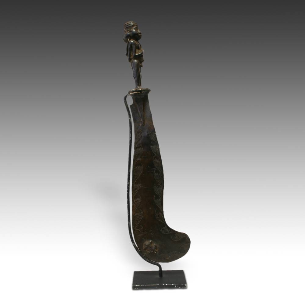 Bamileke Bronze Ceremonial Sword, Based - Image 2