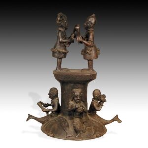 Edo Figural Group with Rulers & Mermaids