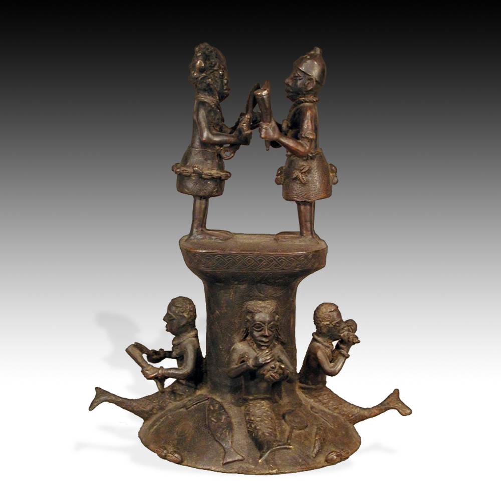 Edo Figural Group with Rulers & Mermaids