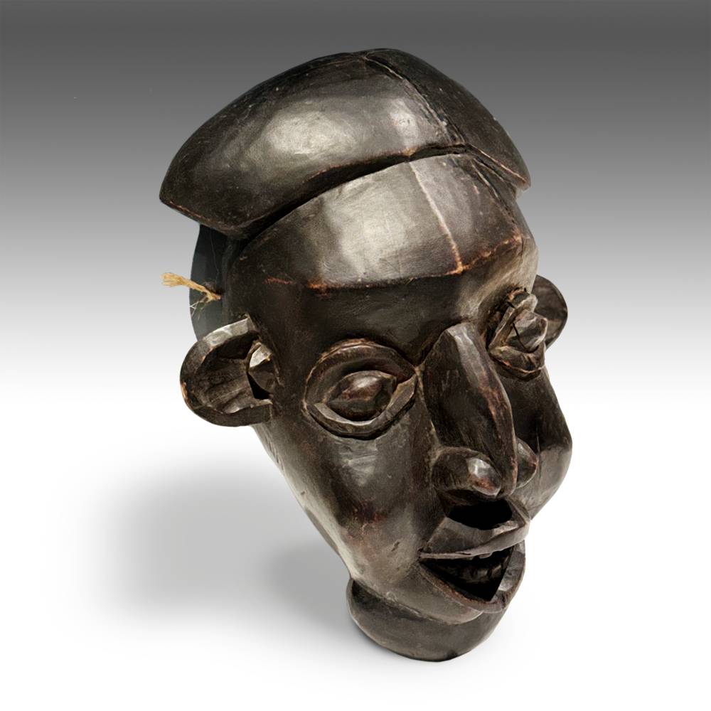 Bamileke Kuosi Society Mbap Mteng or Elephant Mask, Based - Image 3