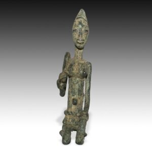 Dogon Kneeling Female Figure with Cane