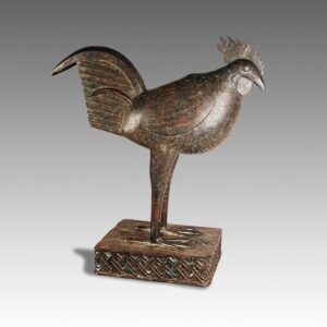 Edo Bronze Figure of a Rooster