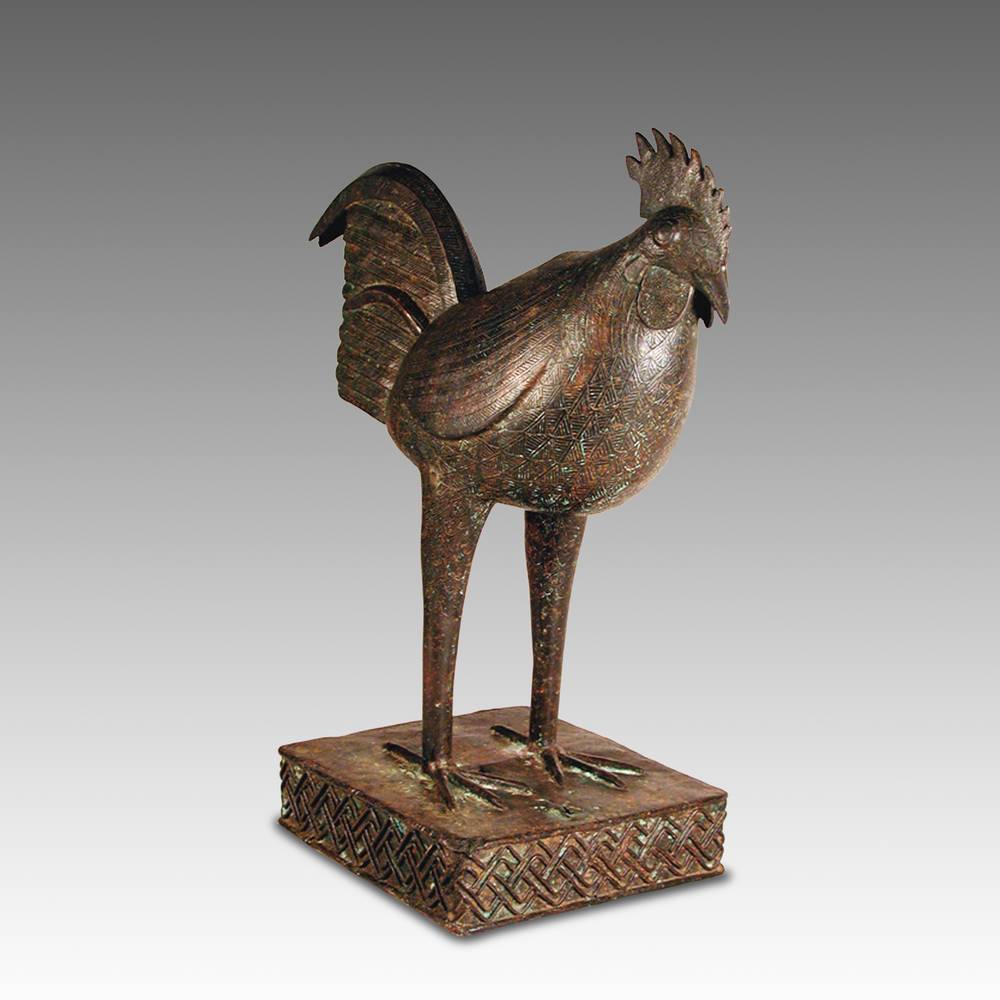 Edo Bronze Figure of a Rooster - Image 2