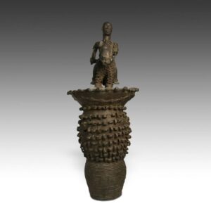 Edo Post Top with Equestrian Figure