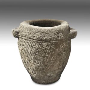 Chinese Mortar or Grinding Vessel: With Handles
