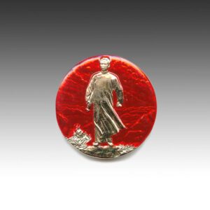 Chinese Mao Zedong Circular Lapel Pin