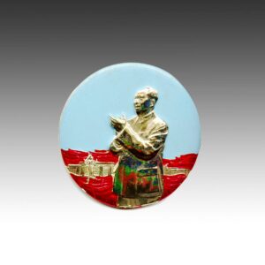 Chinese Mao Zedong Circular Lapel Pin