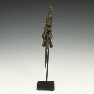 Dogon Hairpin Depicting Figure on Stool, Based