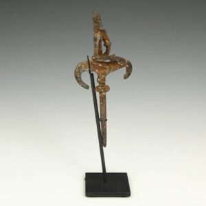Dogon Hairpin Depicting Equestrian Figure, Based