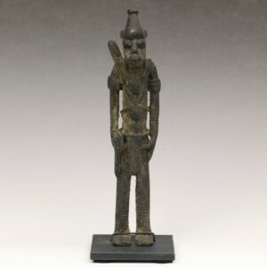 Dogon Bronze Standing Figure, Based