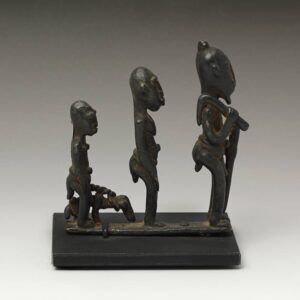 Asian Bronze Family with Dog, Based
