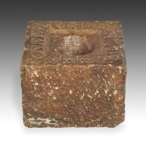 Indian Ayurvedic Medicine Grinder with Yoni Motif