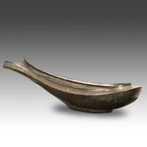 Indian Yoni-Form Ritual Vessel with Inscription