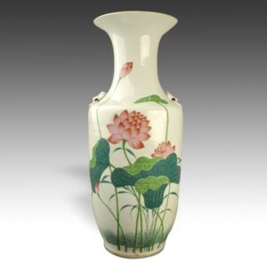 Chinese Vase with Lotus Design