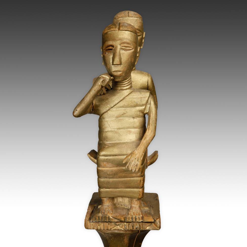 Ashanti Linguist's Staff Depicting Two Figures - Image 3
