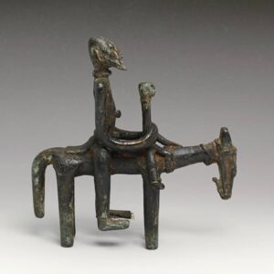 Dogon Bronze Equestrian Figure