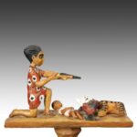 Ashanti Linguist's Staff Depicting Leopard, Ashanti Peoples, Ghana