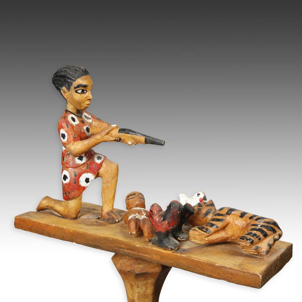 Ashanti Linguist's Staff Depicting Mother Protecting Child, Based - Image 2