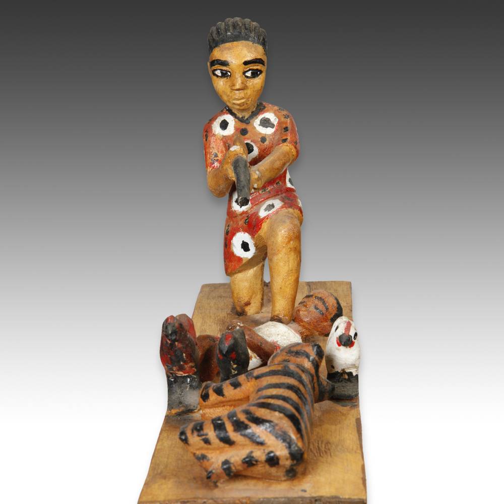 Ashanti Linguist's Staff Depicting Mother Protecting Child, Based - Image 3