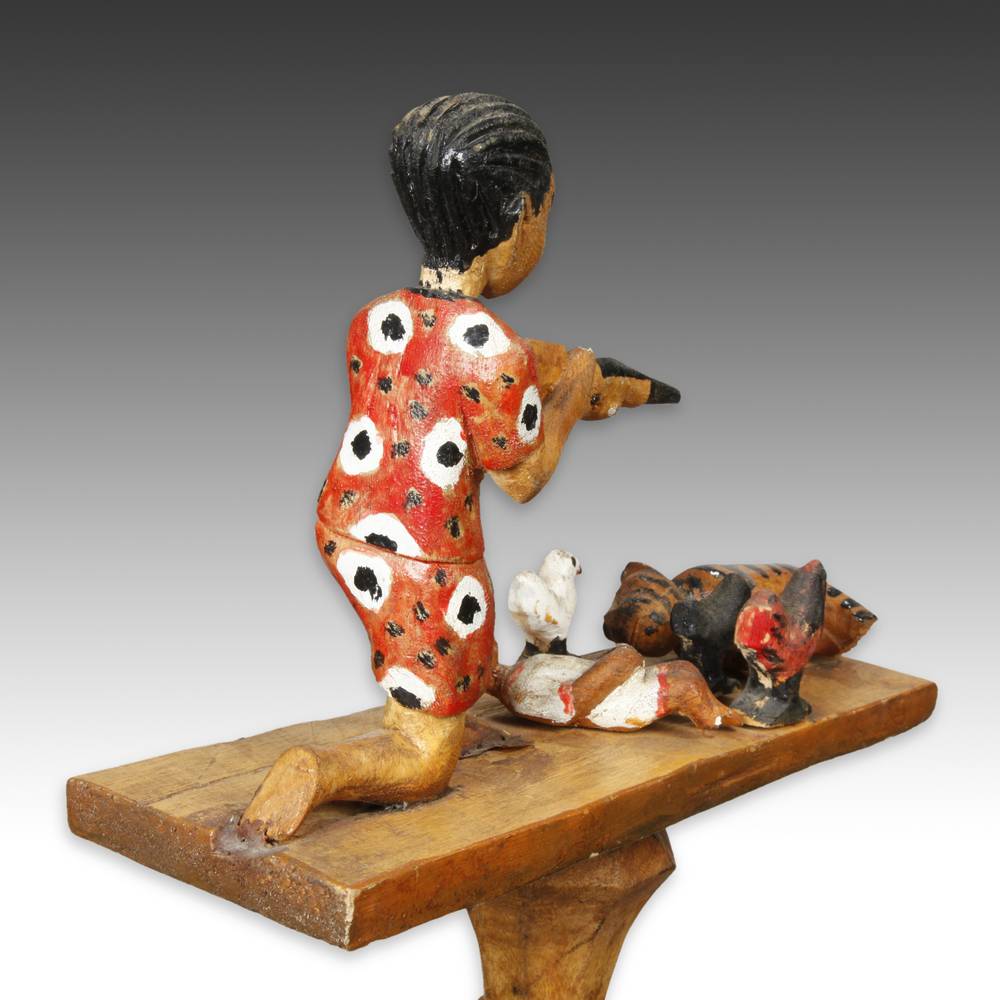 Ashanti Linguist's Staff Depicting Mother Protecting Child, Based - Image 6