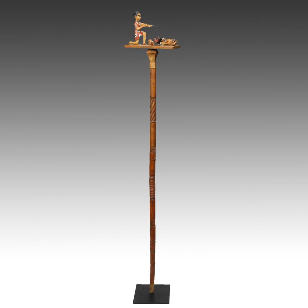 Ashanti Linguist's Staff Depicting Mother Protecting Child, Based - Image 7