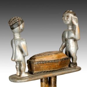 Ashanti Linguist's Staff Depicting Two Figures and Coffin