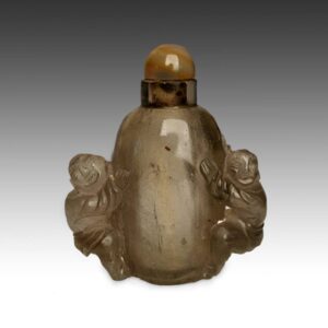 Chinese Perfume Bottle Two Men on Bottle