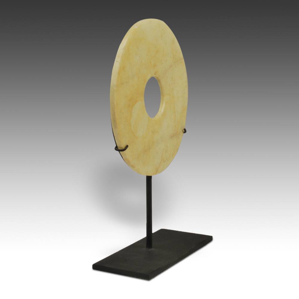 Chinese Bi or Archaic Disc, Based - Image 2