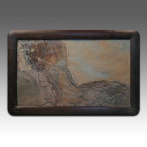 Chinese Stone Picture Rock, Framed