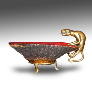 Nepalese Libation Cup with Gilded Dragon Handle