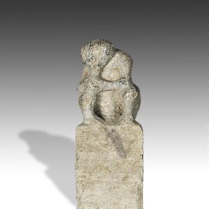 Chinese Temple Pillar with Crouching Figure