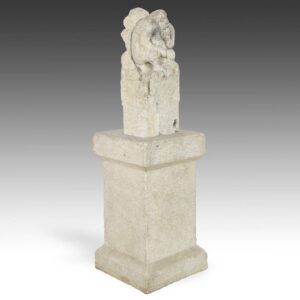 Chinese Temple Pillar with Monkey