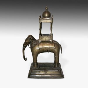 Indian Figure of Elephant with Howdah & Deity