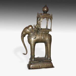 Indian Figure of Elephant with Howdah & Deity