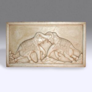 Indian Relief Panel Depicting Entwined Elephants